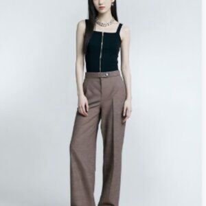 Vtg Women's 70s Tweed Wool Blend Fully Lined Pants Sz 6